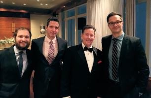 Frank Lamphere and his New York Rat Pack Jazz Trio (L-R) bassist John Sims, drummer Jason Tiemann, vocalist Frank Lamphere and pianist Ben Paterson