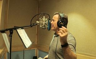 Vocalist Frank Lamphere recording his album "Now, THAT'S Amore"