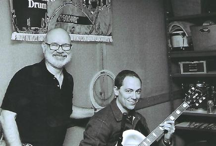 Pianist Larry Harris and guitarist Andy Brown at the America Swinging recording session (Photo by Bill Klewitz)