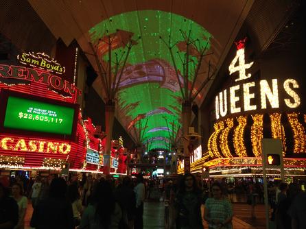 "On Fremont Street you'll see old Vegas" Frank Lamphere sings Las Vegas