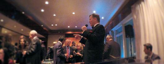 Frank Lamphere vocalist, performing at a cocktail party in New York City - Rat Pack Jazz.  