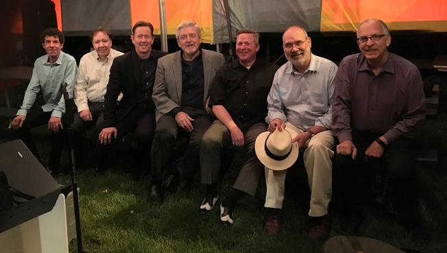 Frank Lamphere and his "powerful" six piece band at the Ottawa Two Rivers Wine and Jazz Fest 2018